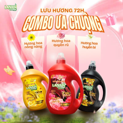 Nước Giặt Xả Lanadi 5in1 

Công Nghệ Lưu Hương Kép, Hương Hoa Quyến Rũ