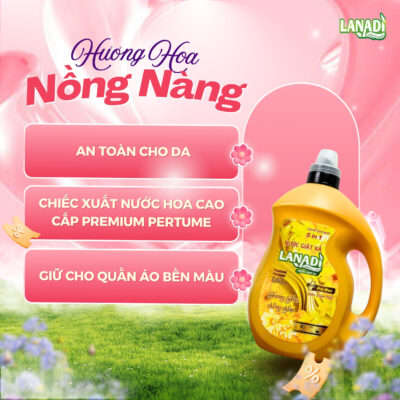 Nước giặt xả lanadi hương nồng nàn