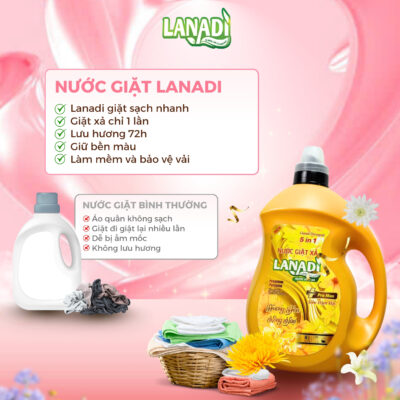 Nước giặt xả lanadi hương nồng nàn