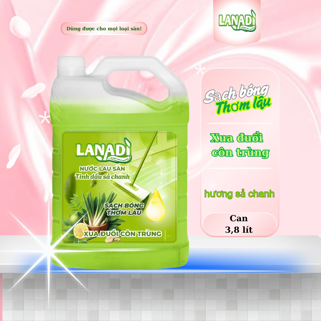 Nước Lau sàn lanadi sả chanh